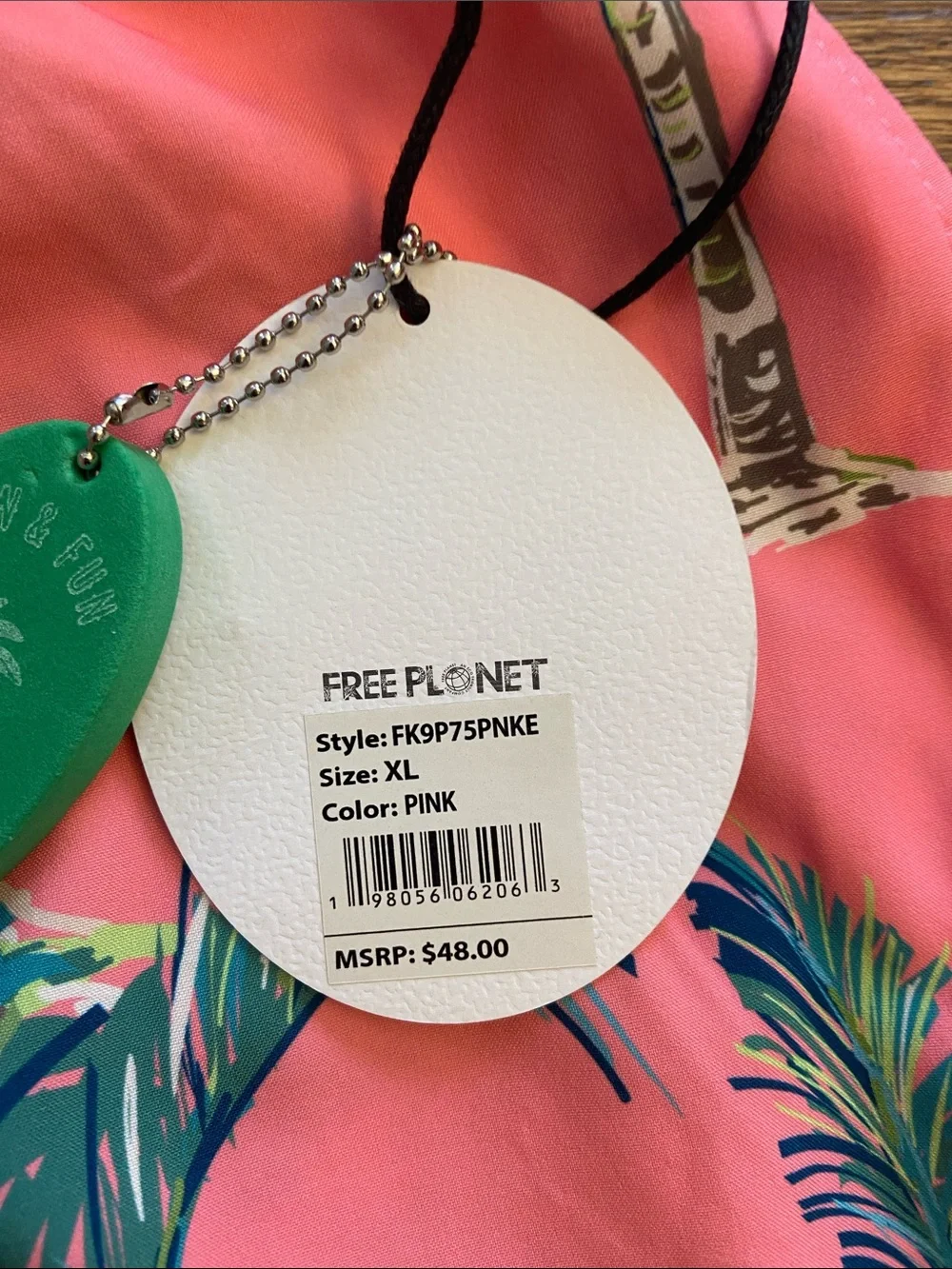 Free‎ Planet Coral Palm Print Swim Trunks XLarge, NWT, Beach, Swimwear, Tropical